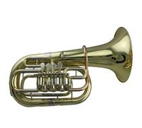 Euphonium Instrument C/Bb Tone Brass Gold Lacquer Rotary 4 Valve Euphonium With Mouthpiece And Case