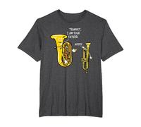 Euphonium Marching Band - Brass Orchestra - Funny Euphonium T-Shirt, Men's Big and Tall, Dark Heather Grey, 6X Tall