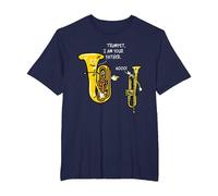 Euphonium Marching Band - Brass Orchestra - Funny Euphonium T-Shirt, Men's Big and Tall, Navy Blue, 6X Tall
