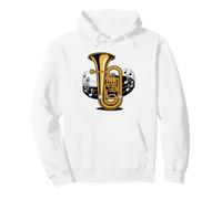 Euphonium Player Bigfoot Sasquatch Playing Funny Marching Pullover Hoodie