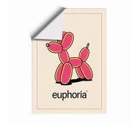 Euphoria Dog Modern Unframed Wall Art Print A2 (59.4×42cm), Wall Decor for Living Room, Bedroom, Office & Home, Art Gift