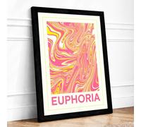 Euphoria in Motion Modern Framed Wall Art Print A3 (42×29.7cm) Black, Wall Decor for Living Room, Bedroom, Office & Home, Ready to Hang, Art Gift