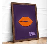 Euphoria Modern Framed Wall Art Print A1 (84.1×59.4cm) Walnut, Wall Decor for Living Room, Bedroom, Office & Home, Ready to Hang, Art Gift