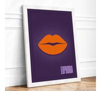 Euphoria Modern Framed Wall Art Print A1 (84.1×59.4cm) White, Wall Decor for Living Room, Bedroom, Office & Home, Ready to Hang, Art Gift