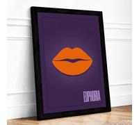 Euphoria Modern Framed Wall Art Print A2 (59.4×42cm) Black, Wall Decor for Living Room, Bedroom, Office & Home, Ready to Hang, Art Gift