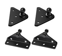 Euplokeer 10mm Ball Stud Mounting Bracket for Gas Shock Spring Strut Prop Lift Support, 2pcs L-Type, 2pcs Flat-Type and 16pcs Screws