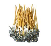 EUPNHY 100 PCS 3.5 inch Thick Hemp Wicks in 3mm Diameter, Pre-Waxed by 100% Natural Beeswax & Tabbed, Beeswax Wicks for Candle Making.