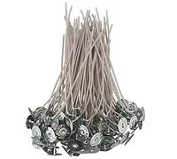 EUPNHY CD Series Candle Wicks, 100pcs CD 20, 6" Pretabbed, Cotton & Paper, for Soy Candles
