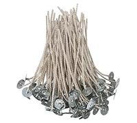EUPNHY CD Series Wicks for Soy Candles - 100pcs CD 26 6" Pretabbed Cotton & Paper Wicks for Candle Making