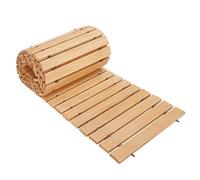 euppaury 12Ft Wooden Garden Pathway, Outdoor Roll Out Path Walkway, Wooden Garden Bridge Walking Passage for Patio, Lawn, Backyard, Beach 1 Set