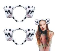 EUPSIIU 2 Pcs Animals Headband, Dog Ears Headband, Cartoon Hair Hoop Animal Headwear, Cartoon Hairband Dog Ears Puppy Headbands, Puppy Headpiece, for Cosplay Xmas Party Prop Clothing