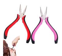 EUPSIIU 2 Pcs Hair Extensions Pliers, Hair Extensions Tools Kit, Professional Hair Extensions Microlinks Pliers, Extension Bead Tools, 3 Holes Hair Extension Pliers, for Wig Hairdressing