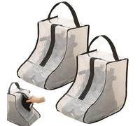 EUPSIIU 2 Pcs Women Short Boot Storage Bags, Travel Shoe Bags, Shoe Packing Organizer, Portable Proof Dust and Waterproof Shoe Storage Bag, Zippered Shoe Pouch for Hunting Hiking Fishing (Black)