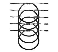 EUPSIIU 5 PCS Handmade Bracelet,Buddhist Bracelets for Women and Men,Adjustable Size for Almost Any Hand,Handcrafted Rope Woven Chakra Wristband,Friendship Present,for Women, Men, Teens (Black)