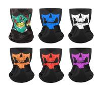 EUPSIIU 6 Pieces Multifunctional Motorcycle Face Mask, Ghost Mask Skull Balaclava,Breathable Tube Face Shield Ski Mask Half Skull Face Mask for Cycling Ski Bike Outdoor Sport Cosplay Face Mask (6Pack)