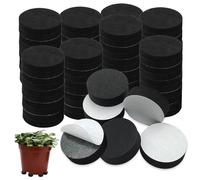 EUPSIIU 80 Pieces Invisible Garden Eva Foam Pot Mat, Round Plant Pot Feet With Strong Self Adhesive Pad, Non-Slip Flower Pot Risers Pads for Indoor Outdoor Plants Pots, Better Water Drainage (80PCS)