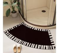 EUPXRHY Curved Shower Mats, Strong Absorbent Curved Bath Mat for Round and Corner Shower, Fast Drying Corner Bath Mat, Rubber Non-Slip Bottom Shower Mat Outside Shower,B,18x40inch/45x100cm