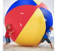 EUPXRHY Giant Beach Ball, Rainbow Inflatable Beach Ball Swimming Pool Balls 31.5in 39.4in 47.2in 51.2in 59.1in 70.9in 78.7in, Large Inflatable Football Beach Balls for Kids and Adults,150cm(59.1in)