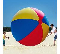 EUPXRHY Large Beach Ball Inflatable Beach Ball, 39.4in 51.2in 59.1in 70.9in 78.7in Giant Beach Ball Rainbow Inflatable Large Bouncy Balls Giant Ball Pool Toys,150cm(59.1in)