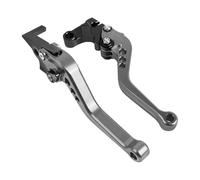 EUQIXMR Brake Lever Motorcycle Short Long Brake Clutch Levers Handle Handlebar Grips for Monkey 125 Z125 2018 2019 2020 2021 2022(Gray,Short)