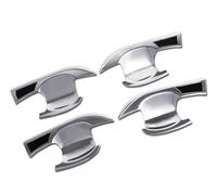 EUQIXMR Car Outer Door Handle Catch Cover Trim Cap Bowl Protection Sticker for Mitsubishi for Eclipse Cross 2018 2019 Car Exterior Door Handles(Door Bowl Silver)