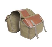EUQIXMR for Y&amaha Saddlebag Motorcycle Bag Canvas Back Seat Luggage Bags(Brown)