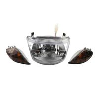 EUQIXMR HeadLight Assembly Motorcycle Scooter Headlight Front Turn Signal Light For Jog 50 For Jog ZR Evolution SA16J SA36J SA39J(White Black)
