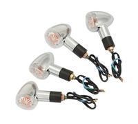 EUQIXMR Turning Blinker For Suzuki For Intruder For Volusia VS VL LC 700 750 800 1400 1500 Motorcycle Bullet Turn Signals Indicator(4X Clear lens)