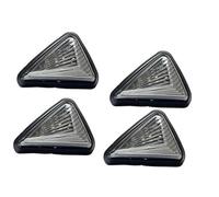 EUQIXMR Turning Blinker Motorcycle Triangle Flush Mount Turn Signal Light Indicator 12V 10mm Blinker Light For Sym For Jet X125 For Jet 14(White,2PAIR)