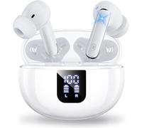 EUQQ Headphones Wireless Bluetooth 5.4 ANC+ENC Noise Cancelling In-Ear Headphones 360° HiFi Stereo 1 hour Quick Charge 36 Hours Playtime Earphones with LED Charging Box S/M/L Ear Caps Type C Charging