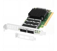 Euqvos Dual-Port QSFP56 100GbE SmartNIC, PCIe 4.0 x16 Server Ethernet Adapter, for Mellanox ConnectX-6 Controller, Zero-Touch RoCE, SR-IOV, VXLAN Offload, for Windows/Windows Server/Linux