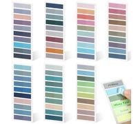 Euqvunn 1400 Pcs Sticky Tabs, 70 Colors Translucent Index Tabs, Pack of 7 Pads, Writable & Repositionable Book Tabs, Colored Page Markers for Annotation, Study, Office & Planning