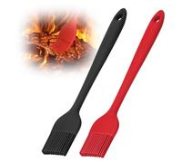 Euqvunn 2Pcs Pastry Brushes, BPA-Free Basting Brush Nonstick Silicone, Heat Resistant Cooking Brush for Baking, Barbecue, Grilling, Healthy One-Piece Design Oil Brush