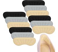 Euqvunn 6 Pairs Heel Cushions, Breathable Cushion Pads, Heel Grips Inserts for High Heels, Sneakers, Shoe Grips for Ladies Shoes, Shoe Pads for Shoes Too Big, Anti-Slip Adhesive Back Heel Cushions