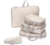 Euqvunn Compression Packing Cubes, XL Large Packing Cubes for Suitcase, Waterproof Suitcase Clothes Organiser Bag, Travel Packing Bag for Backpack, Luggage Cubes for Packing, 4-piece Set XL, L, M, S