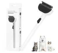 Euqvunn Dematting Comb for Cats & Dogs-One-Click Hair Release Dog Grooming Brush, Deshedding Brush for Dogs and Long Hair Pets, Removes Undercoat, Loose Hair & Mats