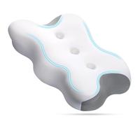 Euqvunn Memory Foam Pillow for Neck and Shoulder Pain, Ergonomic Orthopedic Pillow for Side, Back, Stomach Sleepers, with Grooved Design, with Washable Cooling Pillowcase - 62× 36×8/12 cm