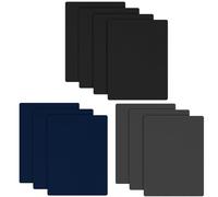 Euqvunn Nylon Repair Patch, 10 pcs Self-Adhesive Tent Repair Patch (20cm x 15cm), Heavy Duty Nylon, Water Resistant, Fabric Repair Tape for Tents, Jackets, Backpacks(Black/Blue/Grey)