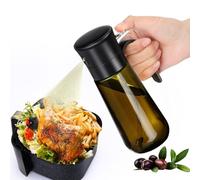 Euqvunn Olive Oil Bottle, Glass Oil Dispenser Bottle [Fine Spray & Clog-Resistant Filter] Small Oil Sprayer Bottles for Kitchen Cooking, Air Fryer, Oven, Barbecue, Salad, Oil/Vinegar/Sauce 280ml