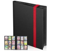 Euqvunn Trading Card Binder, 24 Sheets 432 Pockets Card Album, Side-loading Card Folder, Double-sided Storage Card Book Card Collection Binder for TCG, Sports Cards (Red)