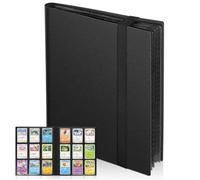 Euqvunn Trading Card Binder, 24 Sheets 432 Pockets Card Album, Side-loading, Double-sided Storage Cards Collection Binder for Pokemon,MTG,Yu-Gi-Oh,Sports Cards (black)