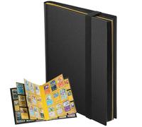 Euqvunn Trading Card Binder, 24 Sheets 432 Pockets Card Album with 2 Spotlight Pages, Side-loading Cards Collection Binder for TCG,MTG,Yu-Gi-Oh,Sports Cards (black)