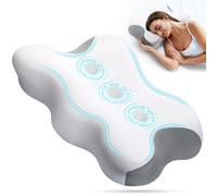 Euqvunn [Upgraded 3-Groove] Cervical Memory Foam Pillow for Neck and Shoulder Pain Relief - Ergonomic Cooling Ice Silk Pillow for Side, Back & Stomach Sleepers, 3 Heights