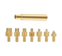 EUQWOSDD 8PCS Heat Set Insert Tips, M2-M8 Brass Soldering Iron Tips with Adapter for 3D Printing Threaded Inserts