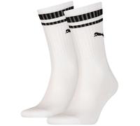 (Eur 43-46) 2-Pack Heritage Stripe Sports Socks, White