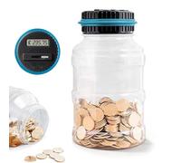 (EUR) Digital Coin Bank For Kids Adults Digital Saving Money Box UK co-ins Automatic Counting Digital Piggy Bank with LCD Display Automatic Coin Counting Jar Money Box For Kids And Adult