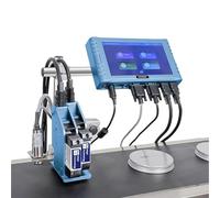 Eurannit Automatic Inkjet Coding Machine for Production Line, 260E TIJ Inkjet Printer with Touchable Screen for Date/Batch/QRCode/Barcode/Logo etc (2 Nozzle / 25.4mm)