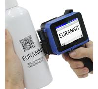 Eurannit E12 Mini Handheld Inkjet Printer - 0.5 Inch Adjustable Print Height with Quick-Dry Ink for Text, Barcode, QR Code, Date on Cardboard, Metal, Plastic & Curved Surfaces