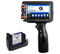 Eurannit E16 Handheld Inkjet Printer, Upgraded Portable Smart Printer with 4.3" Touch Screen &Original Fast-Drying Ink 0.5 Inch for Text/Barcode/Number/Image/Date Printer for Any Surface