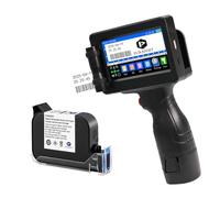 Eurannit Handheld Inkjet Printer E55, Portable Handheld Printer Gun with W6900K Fast-Drying Ink, 0.5 Inch Nozzle for Text Barcode Date Logo Batch Number Print on Carton Cloth Wood Plastic Metal Glass
